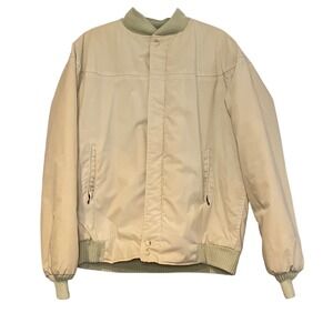 Catalina Varsity Jacket Mens  Style Made USA Casual Outerwear Cream Bomber 44 L